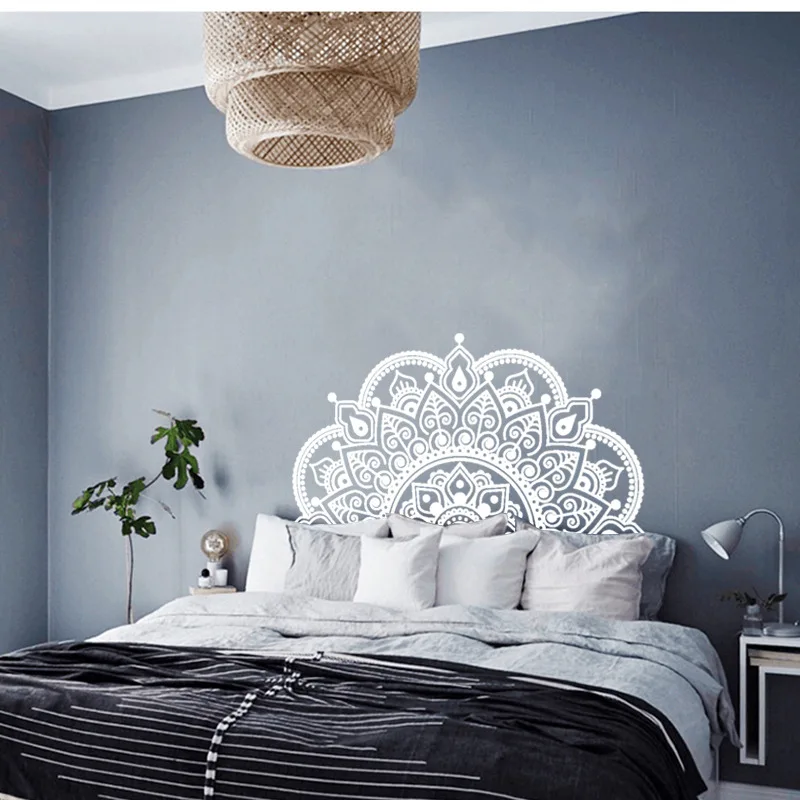 3D Наклейка на стену s мандала половина Виниловая наклейка йога подарок идеи