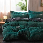 Пододеяльник из кораллового флиса для кровати Qeen King Size, зимний, теплый, двусторонний, с ворсом, пододеяльник для дома, спальни, голубой