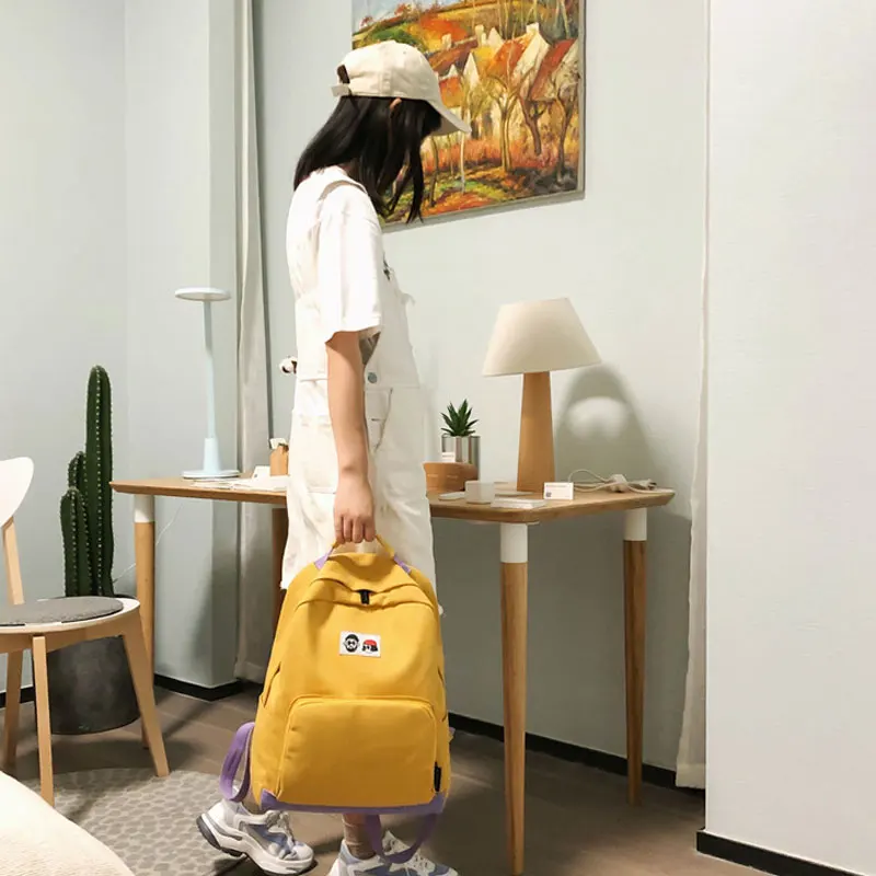 LJT повседневный рюкзак для женщин большой емкости холщовый Рюкзак Японский