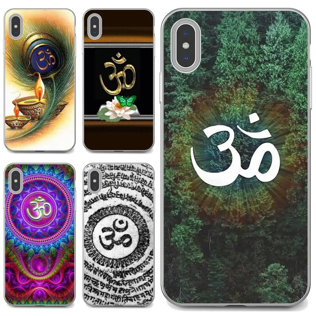 

For Apple iPhone 10 11 12 Pro Mini 4S 5S SE 5C 6 6S 7 8 X XR XS Plus Max 2020 Aum-Om-Symbol-Yoga Soft Cases Cover
