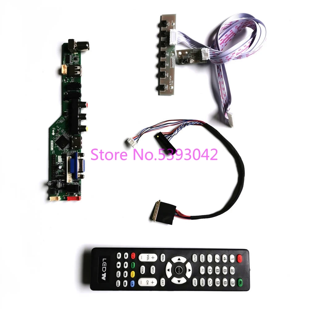 KIT Fit LP133WH2 (TL)(E1)/(TL)(F1)/(TL)(F2)/(TL)(GA)/(TL)(HA) 40-Pin LVDS LCD 1366*768 Remote AV+USB TV Control Drive Board
