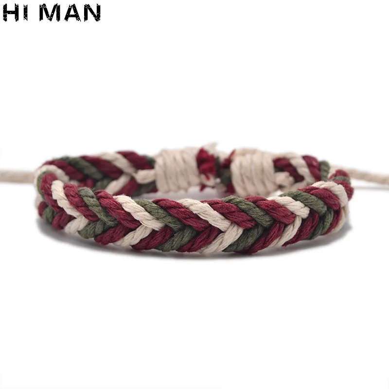 14 стилей новый дизайн японский хлопковый веревочный браслет нейтральный Модный классический цвет браслеты для выживания и браслет дружбы подарок