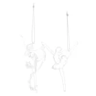 2 шт., подвески в виде балерины