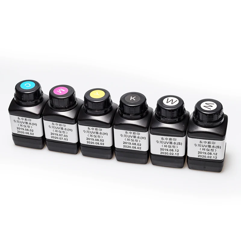 250ML / 500ML One Bottle White / CMYK Color UV Ink For Epson 1390 L800 1400 1410 R280 R290 R330 L1800 L805 A4 A3 SGS ROHS