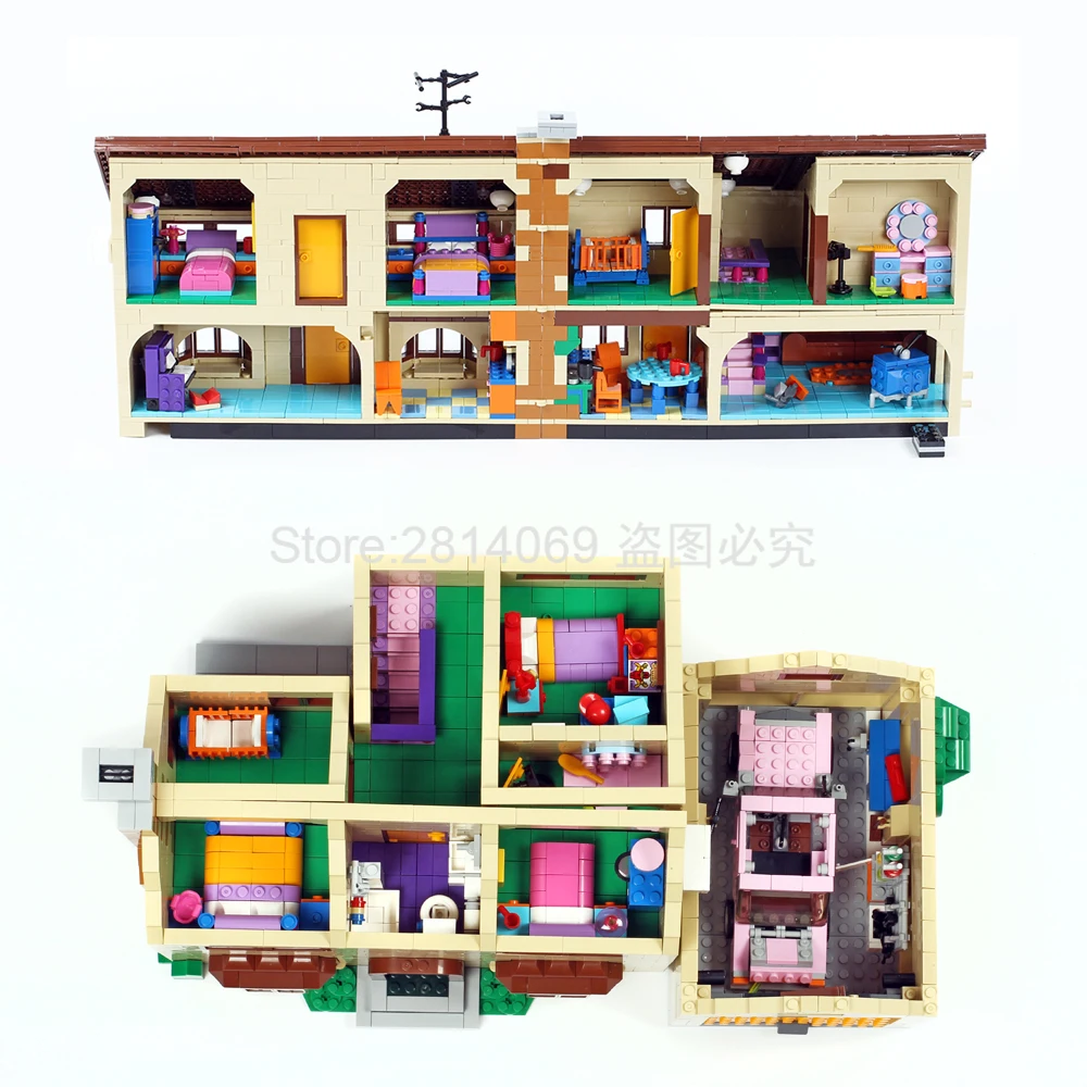 16005 мультфильм фильм KWIK-E-MART дом строительные блоки 2586 шт Кирпичи Игрушки совместимы с 71006 игрушки для детей