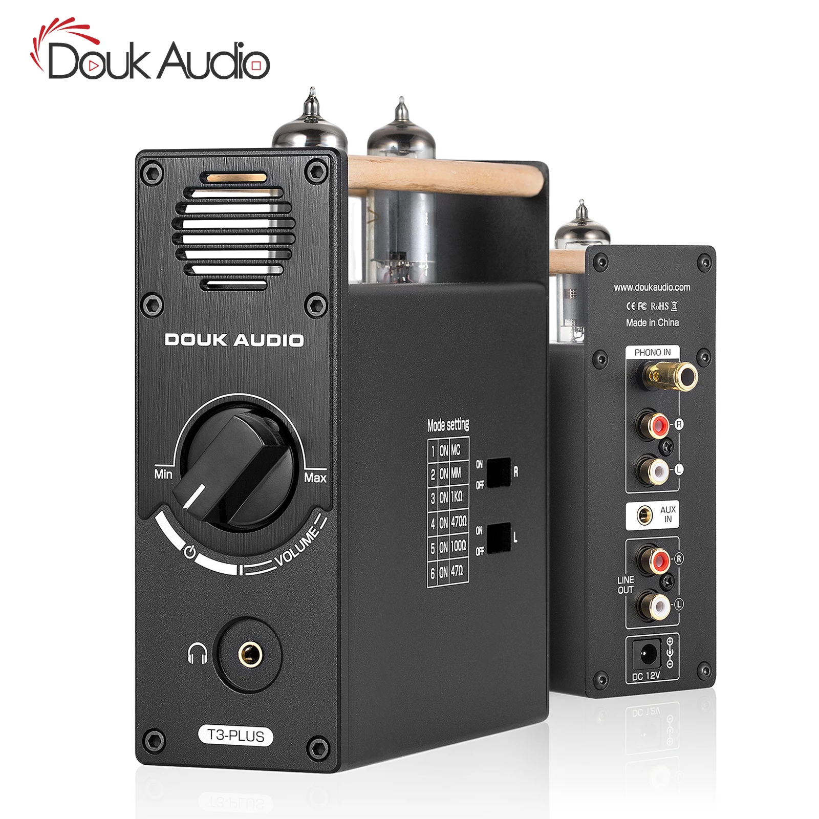 Вакуумный трубчатый предусилитель Douk Audio HiFi для MM / MC Phono вертушки стерео