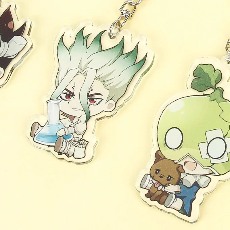 Брелок с мультипликационным рисунком из аниме Dr.STONE милый акриловый двусторонний
