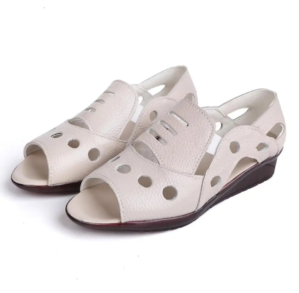 Женская обувь летние сандалии из натуральной кожи С открытым носком