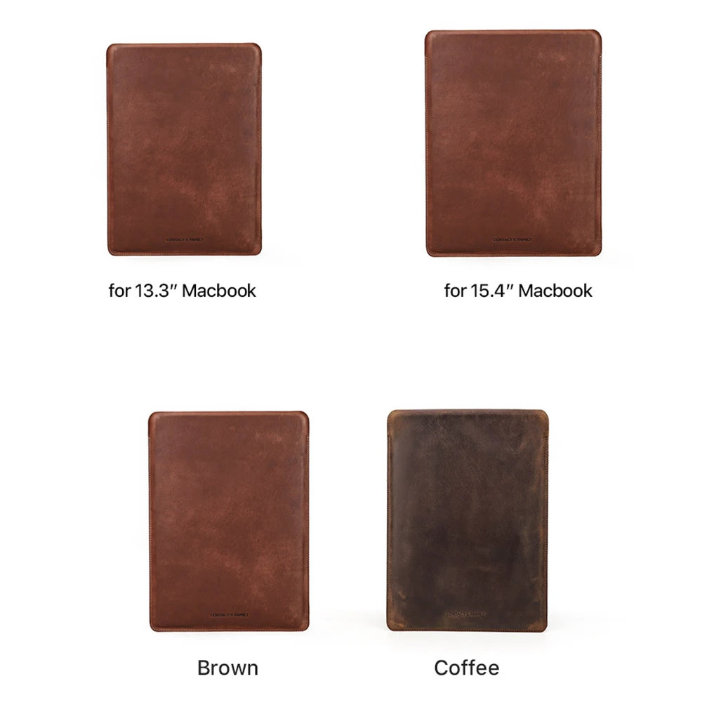 

Retro Laptop Bag Sleeve Laptop Macbook Air/Pro 13 15 Case Genuine Leather Lenovo Dell XPS Notebook 13.3 15 Inch Case