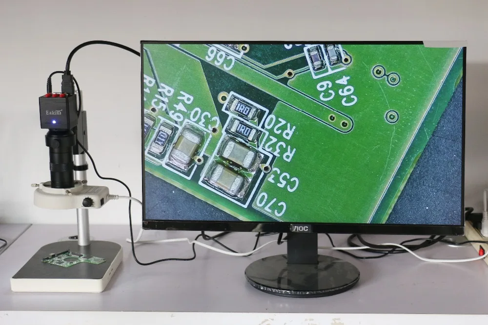 720P 1080 электронный цифровой видеомикроскоп Камера HDMI VGA 60F/S+ 8X-100X C-MOUNT объектив для мобильных телефонов PCB/Tablet PC Ремонт