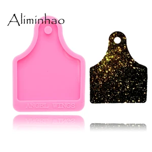 Блестящие силиконовые формы для бирок в виде коровы DY0114, искусственные украшения для рукоделия, декоративное ремесло сделай сам, брелок для ярлыки, оптовая продажа