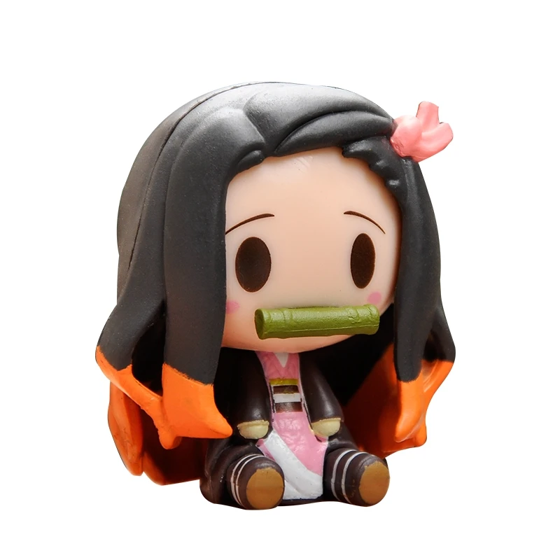 

4.5cm Demon Slayer Figure Nezuko Kamado Tanjirou PVC Action Figure Desktop Decoration Collectible Model Toys Doll