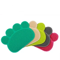 pet dog cat feeding mat dog paw shape pet bed mat dish bowl food water feed wipe easy cleaning pad mechanical wash breathable