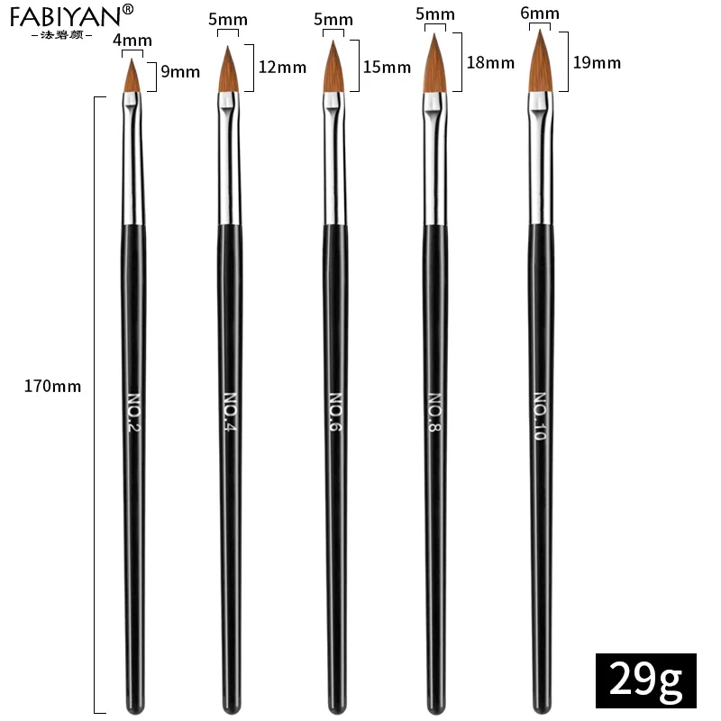 5 шт./компл. кисть для дизайна ногтей|Кисти ногтей| |