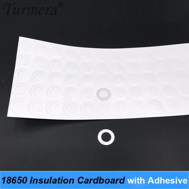 Turmera 100 шт. 70 1S 18650 изоляционный картон с клеем для аккумуляторной батареи клей