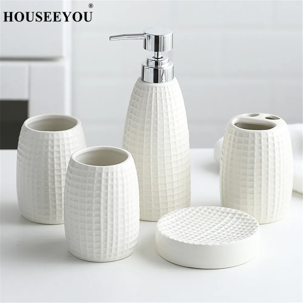 Креативный набор аксессуаров для ванной комнаты в скандинавском стиле черный