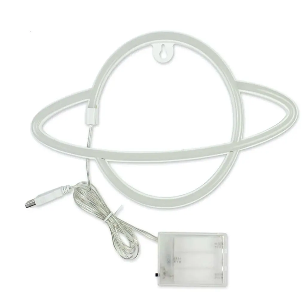 

New Creative LED Neon Light Planet Neon Lamp Bedroom Night Lights Wall Light Party Wedding Home Decoration Adults Kids Gift