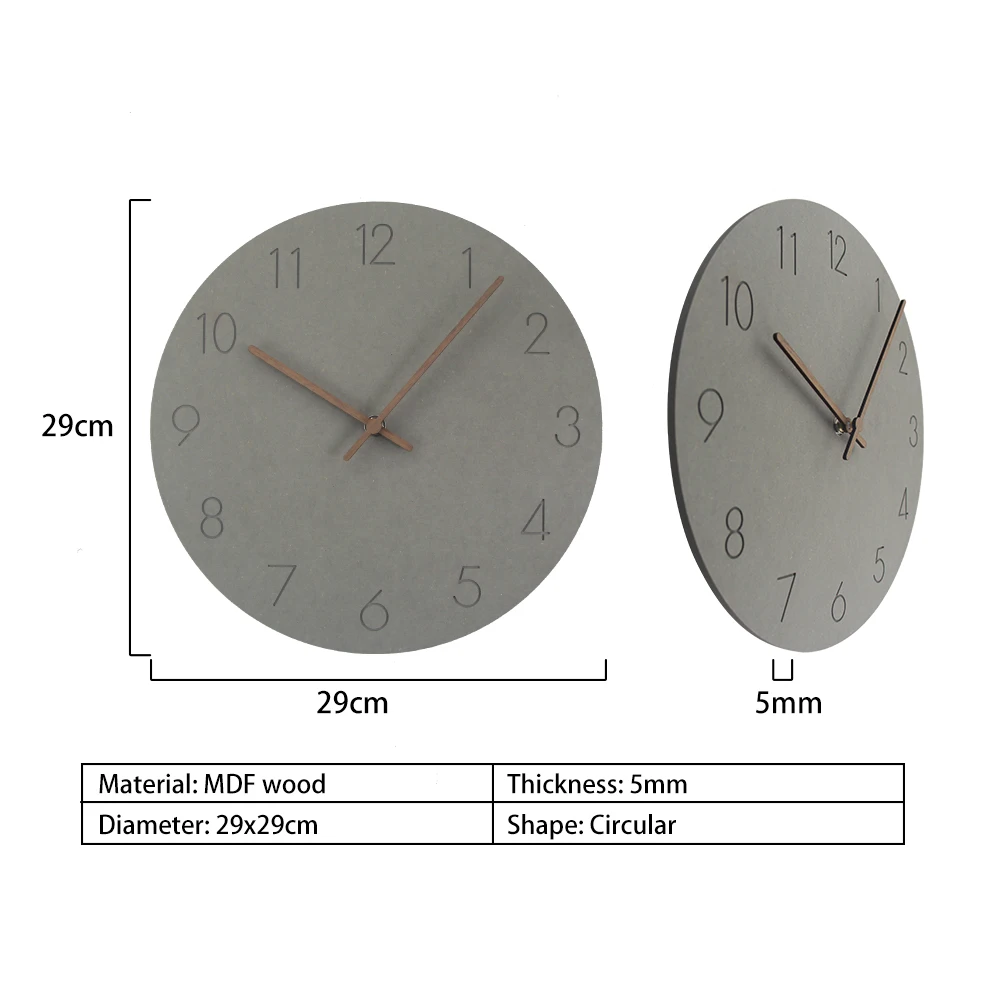 2020 Hot Sale Wooden Wall Clock Modern Design Vintage Classic Quiet Art Watch In Home Decor Relogio De Parede | Дом и сад