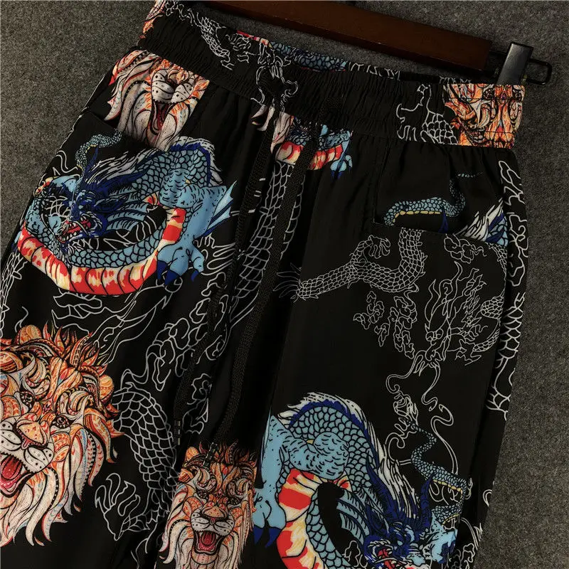 Idopy мужские хип хоп Дамские Брюки с кулиской эластичной талией принтом узорные