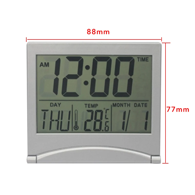 Ectronic Mini Clock Calendar Display Alarm Electronic Small Loud Digital Weather Station Desk Temperature Travel | Дом и сад