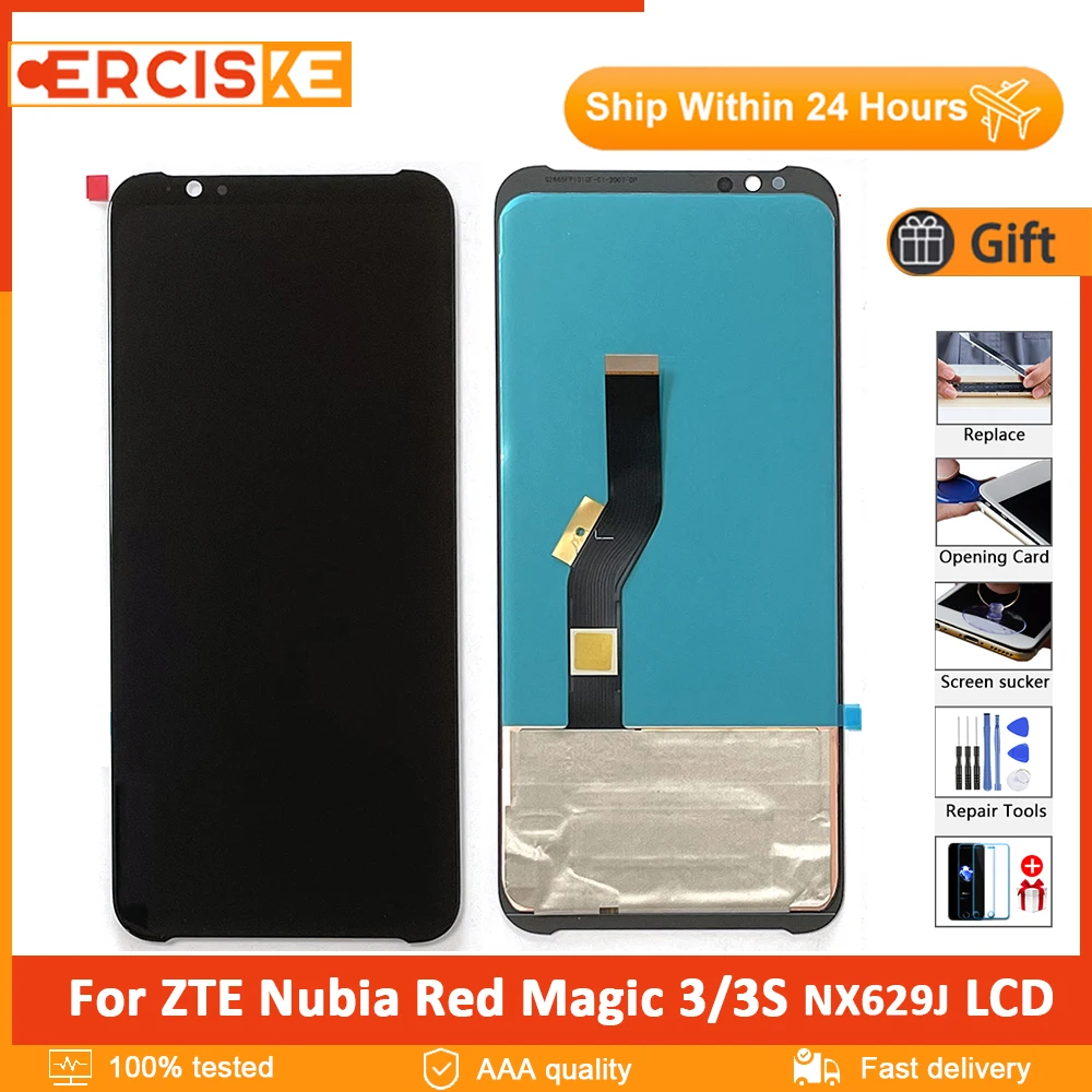 

6,65 "Оригинальный ЖК-дисплей для ZTE Nubia Red Magic 3 NX629J, Amoled дисплей, сенсорная панель, дигитайзер для Red Magic 3S NX629J _ V1S LCD