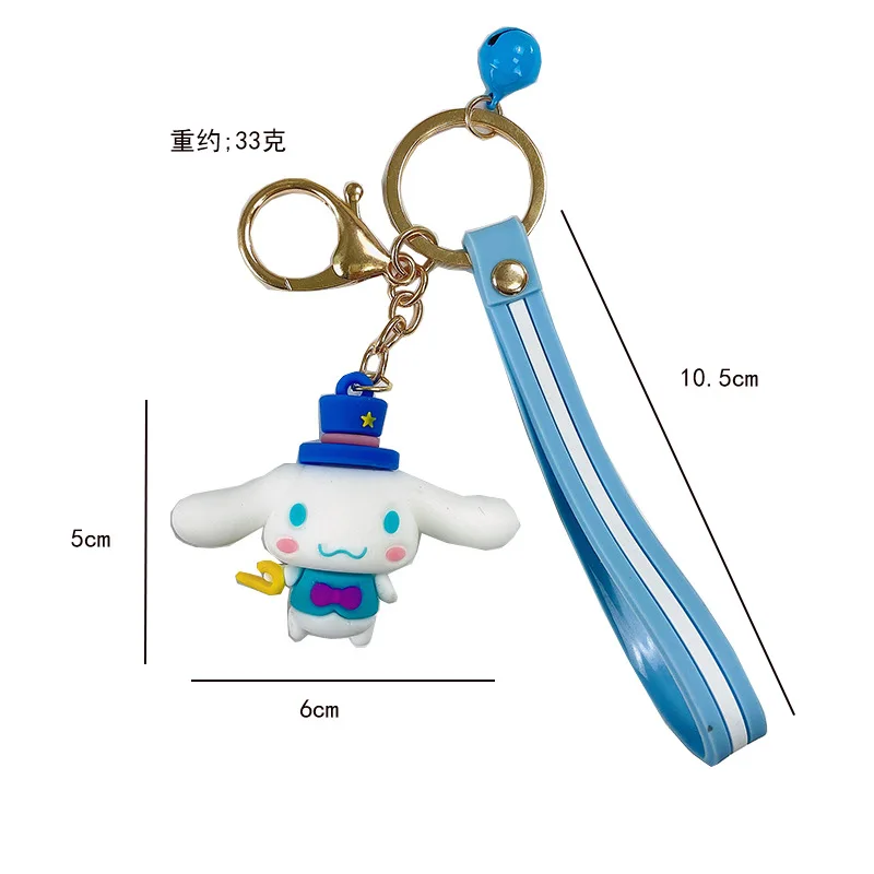 

Factory sale Cartoon cute doll lantern girl car keychain backpack cat frog pendant PVC environment-friendly lovers key ring