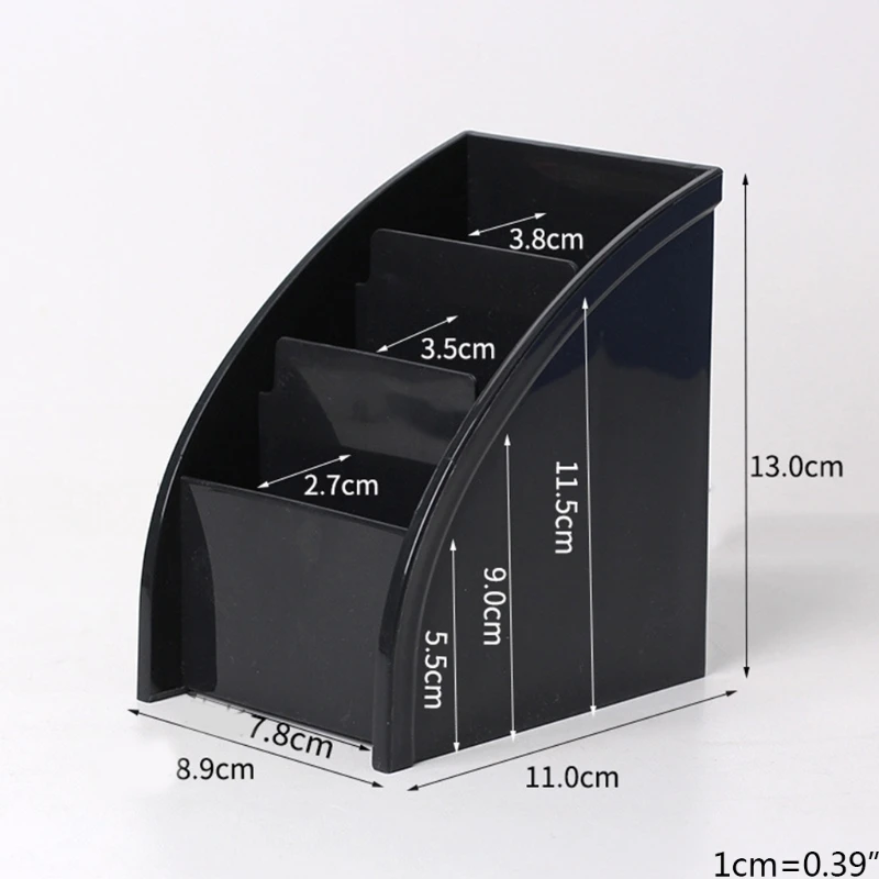 

3 Grid Remote Control Box Cosmetics Desktop Storage Case Stand Holder Home Office Stationery Phone Organizer