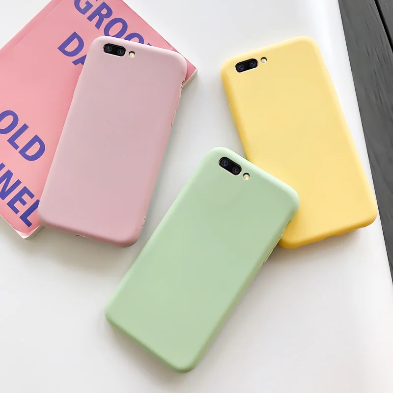 Чехол для OPPO R10 мягкий силиконовый чехол из ТПУ простой черный R11 цвета макарон