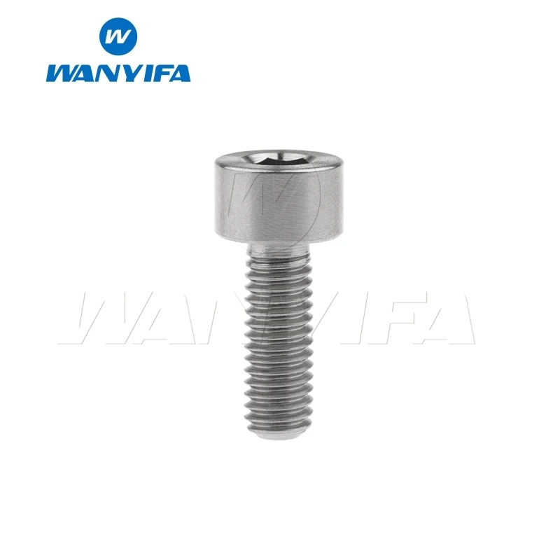 M5x16 Titanium Wanyifa M5x10 12, 16, 18, 20, 25 30 35, 40 45 50 55 60 мм шестигранный ключ клеймо Винт С Титановым болтом для Велосипедный вынос руля велосипеда части - Цвет: M5x16 Titanium