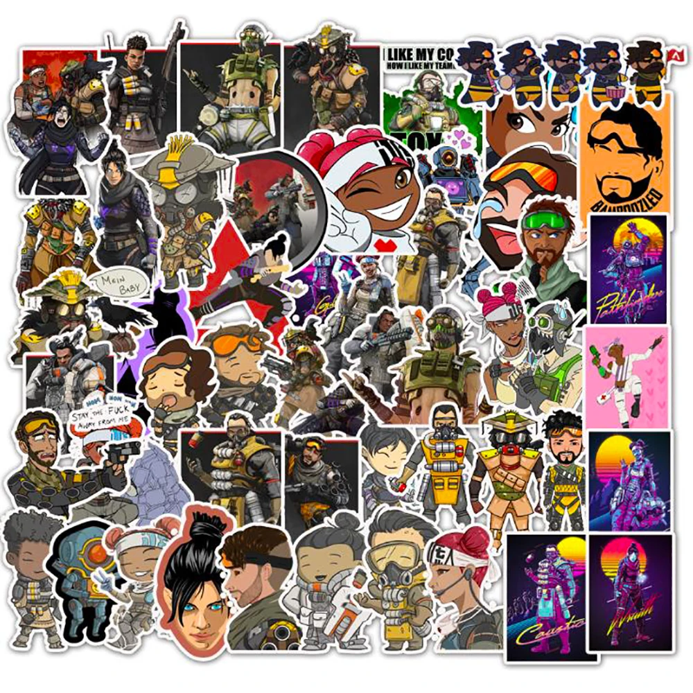 10 Вт 30 50 шт. Apex легенды наклейки из Игры скейтборд холодильник гитара ноутбук