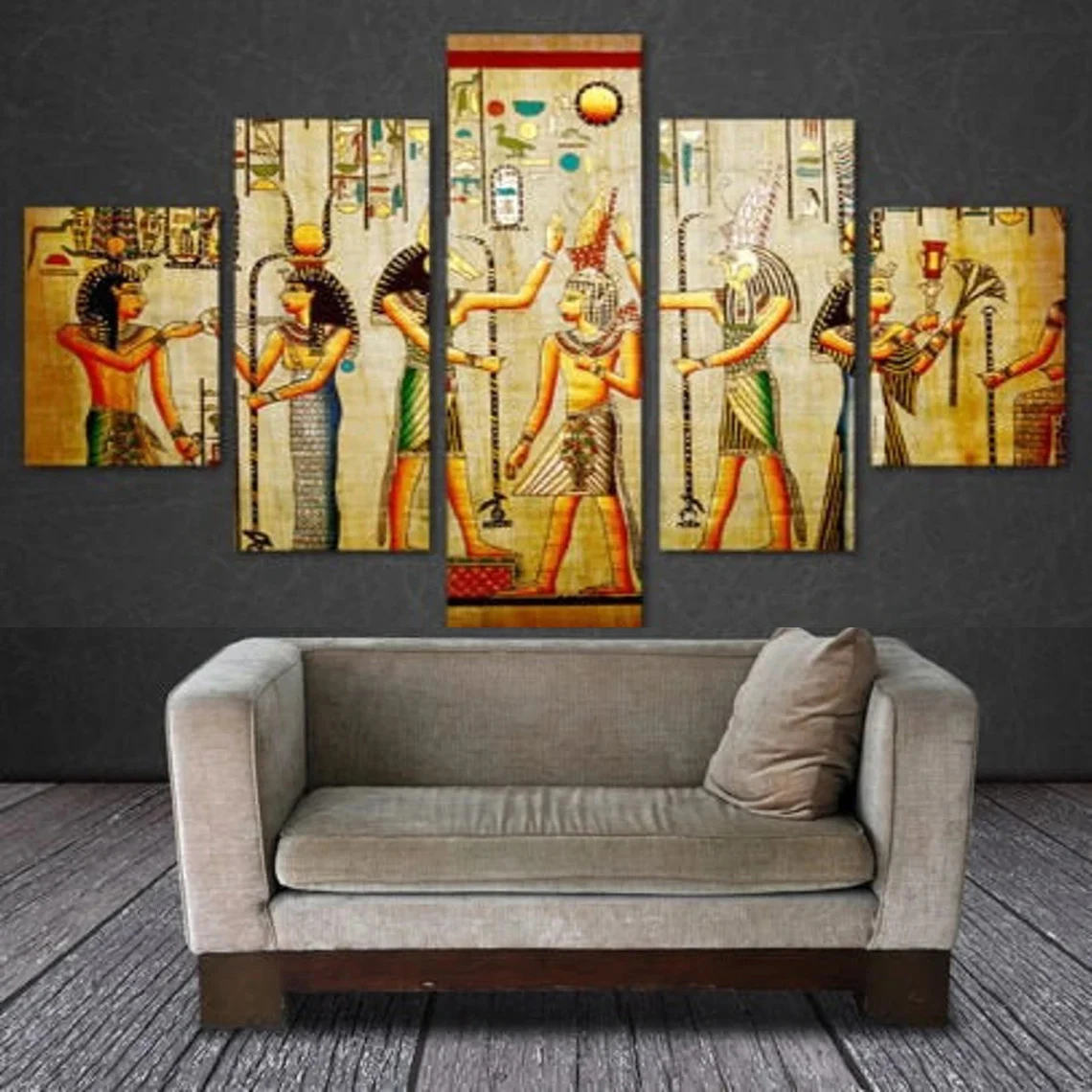5 шт. настенная Картина на холсте древний Египетский иероглифский плакат