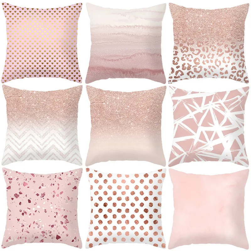 

Розовая наволочка для подушки, Наволочки для домашнего дивана, стула, декоративные наволочки