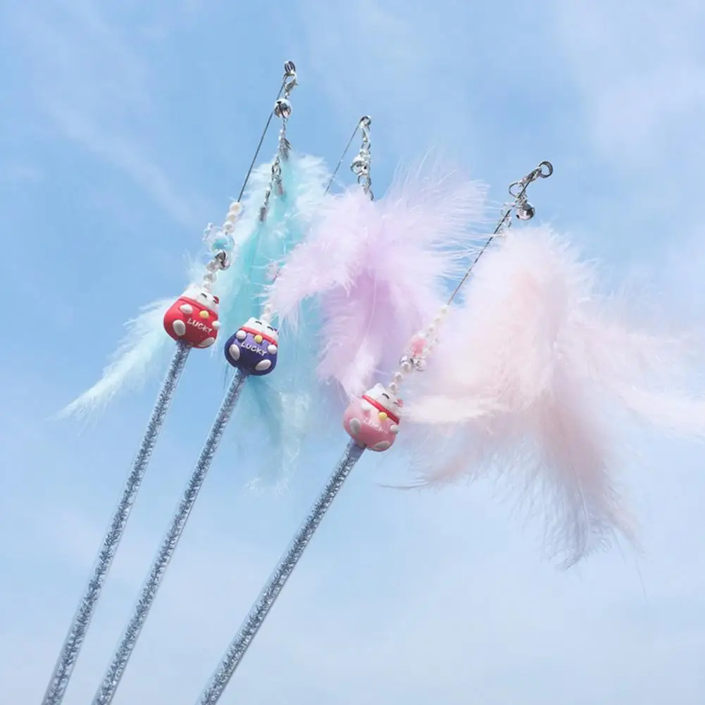 

Тренажер для домашних животных, палочка в виде перьев, Интерактивная палочка для домашних животных, игрушка, отличная кошачья палочка