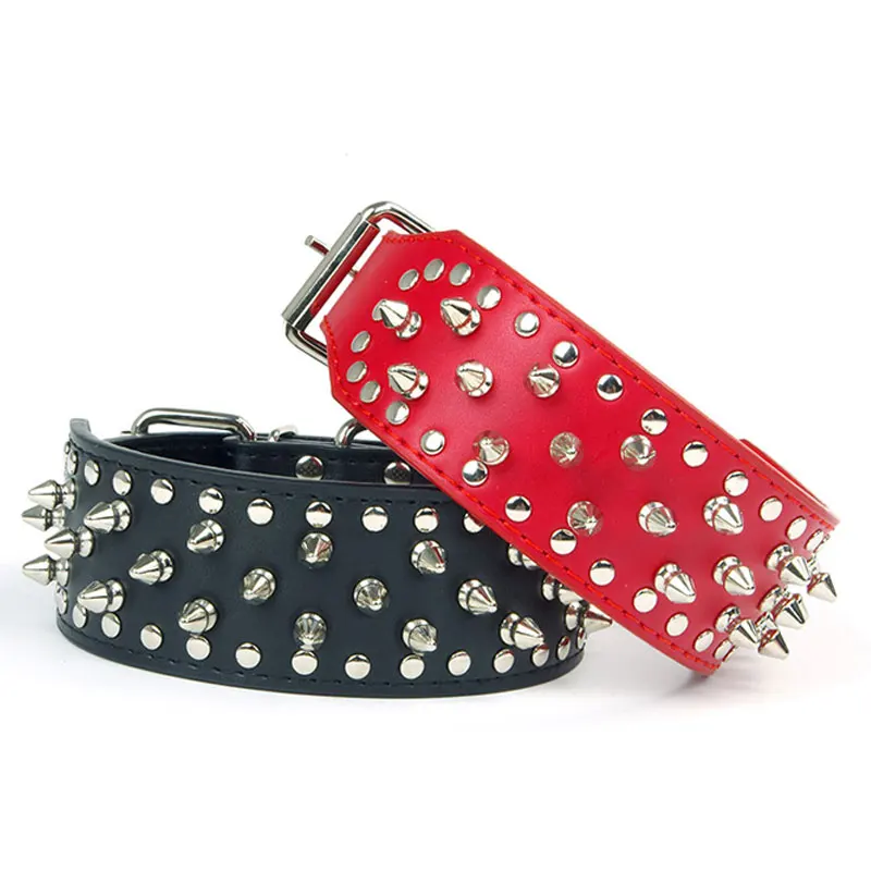 Женский шейный ремешок для собак ошейник из искусственной кожи с металлическими