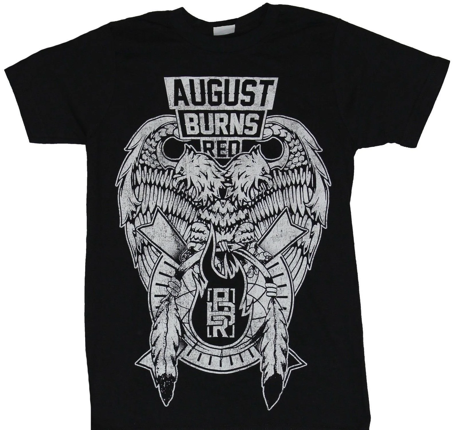 Повседневная футболка с коротким рукавом August Burns красная Мужская Состаренный