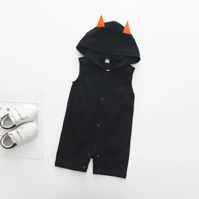 Детский хлопковый комбинезон с капюшоном без рукавов в форме тыквы пчелы |