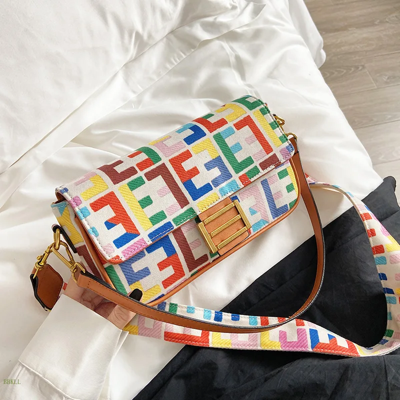 

High-quality luxury brand women's shoulder bag 2021 new fashion designer letter printed handbag wild temperament goddess bag