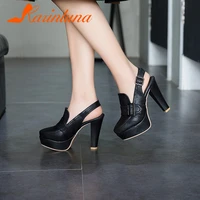 karinluna new plus size 34 50 lady high heels platform shoes woman elegant party pumps slingbacks sexy spring summer pumps women