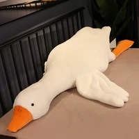 120cm simulation big wings duck plush long pillow toy soft stuffed giant bird hug cuddly wild goose doll for kids birthday gift