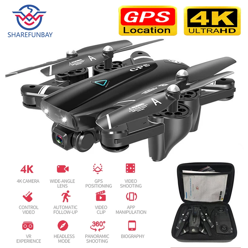 S167 Дрон gps HD камера 4K 5G WiFi FPV 1080P видео в реальном времени RC вертолет полёт 20 минут