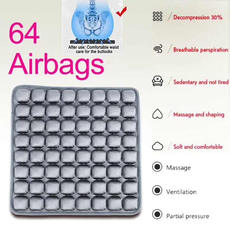 5D Decompression Airbag Seat Cushion Inflatable Pad Portable Office Sciatica Pain for Home Wheelchair | Дом и сад