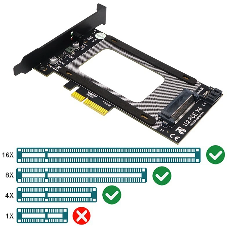 Карта адаптера U.2 к PCI-E 4X PCI E 3 0 SFF-8639 Riser PCIe SSD Card для 2 5 дюймового NVME U2 | Компьютеры и