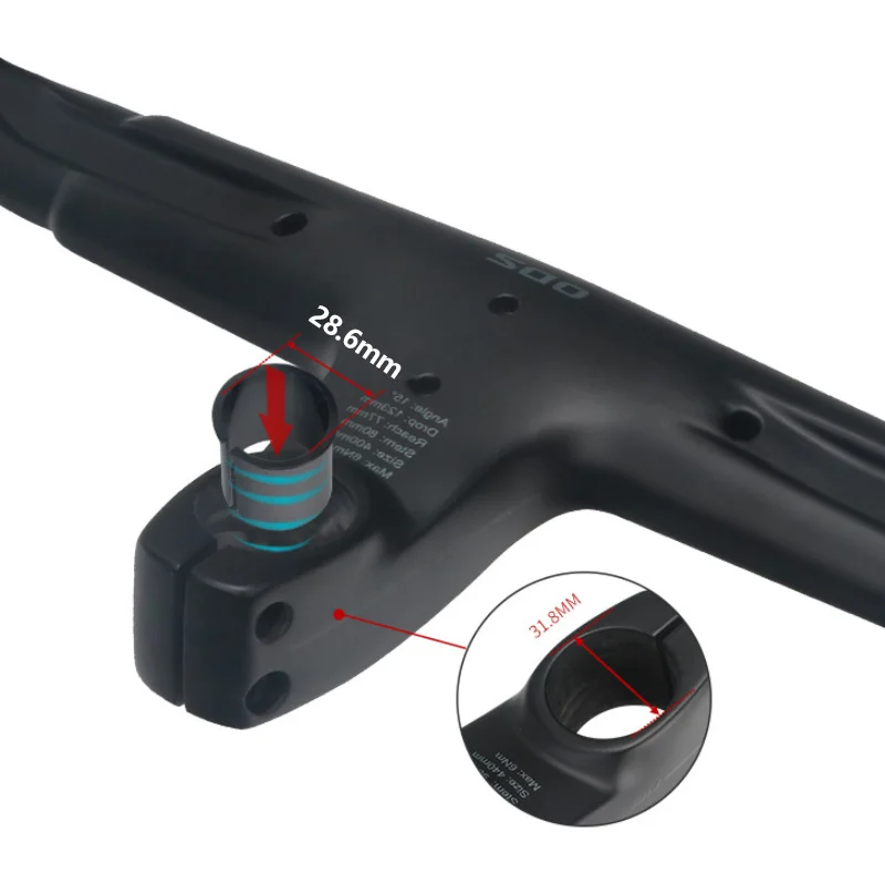 Цена Велосипедный руль TOSEEK FS, 100 дюйма, изогнутый стержень руля из углеродного волокна, 28,6/31,8 мм