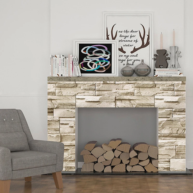 

Wallpaper Wall Sticker Tile Sticker Brick Pattern Rock Pattern Sticker Waterproof PVC Wallpaper 0.45 * 6m / roll T