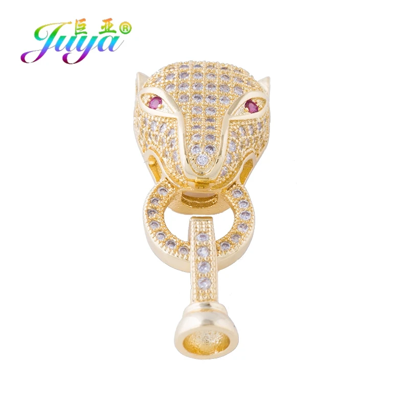 Gold Red Eye Juya DIY бусины ювелирные изделия застежки поставки Леопард застежка для закрывания Дракон застежки для натуральных камней Жемчуг Бисероплетение ювелирных изделий - Цвет: Gold Red Eye