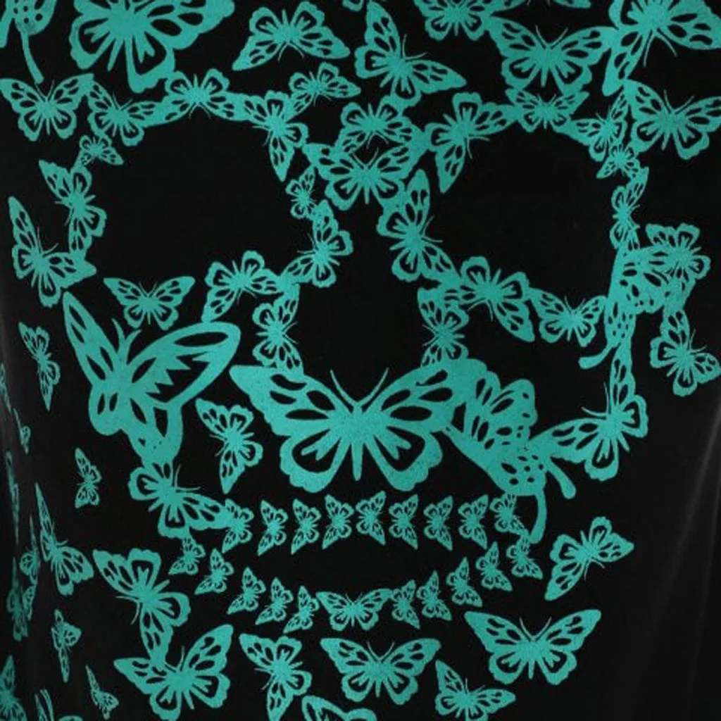 Женская толстовка с бабочками и черепами модная капюшоном карманами новая