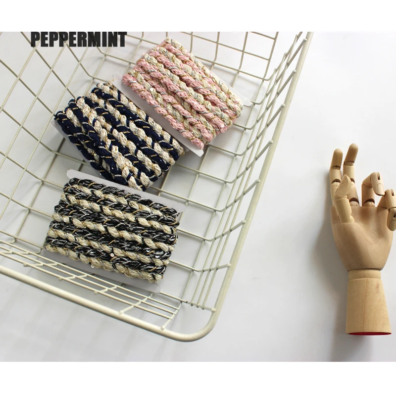 1 ярд 5 см золотая тесьма отделка хлопковая веревка блестки блестящая швейный