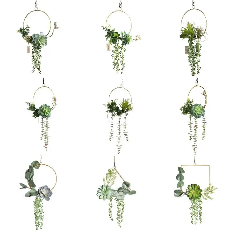 Моделирование Пластик мясистые железа венок минималистский искусственные