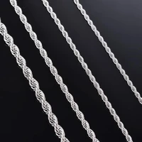 steel color width 2 6mm rope chain necklacebracelet stainless steel hiphop chain necklace for menwomen jewelry dropshiping