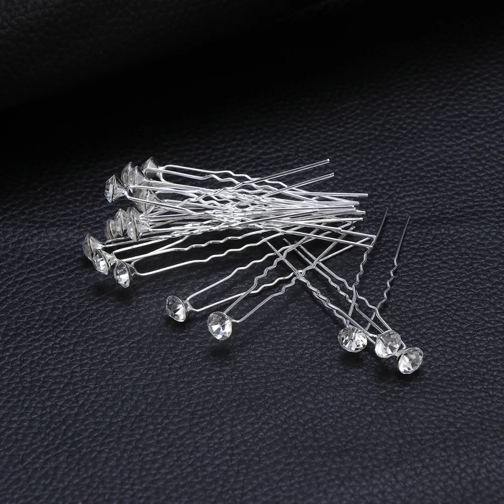 

40pcs Bride Hair Pin Wedding Rhinestone Hair Clips Accessories for and Girls